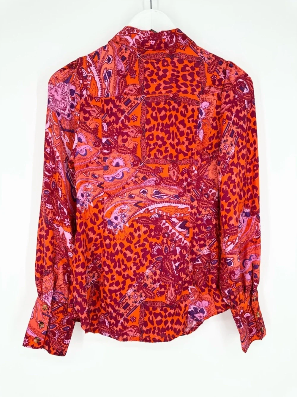Free People Bianca Printed Blouse Top